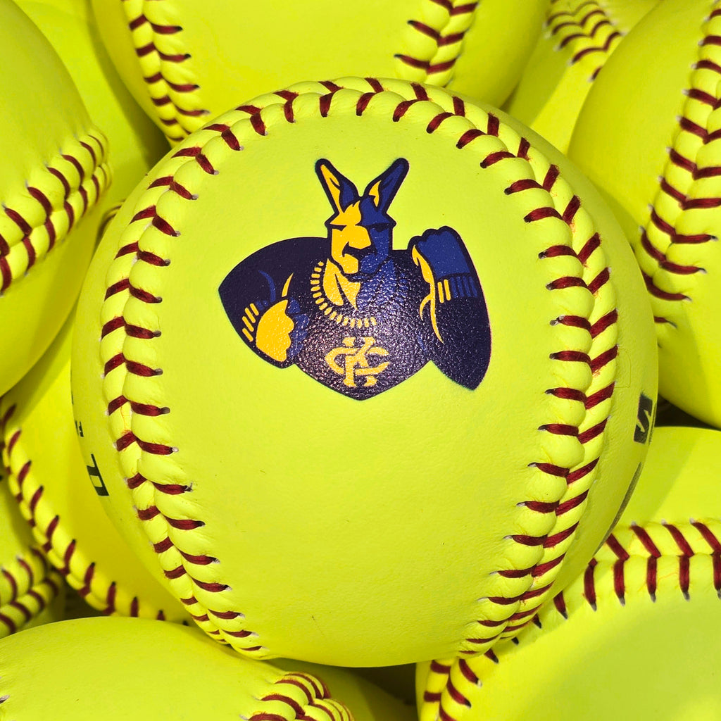 CUSTOM LOGO PWR 11" Leather Poly-Core Softball - .375 LBS .47 COR (SINGLE)