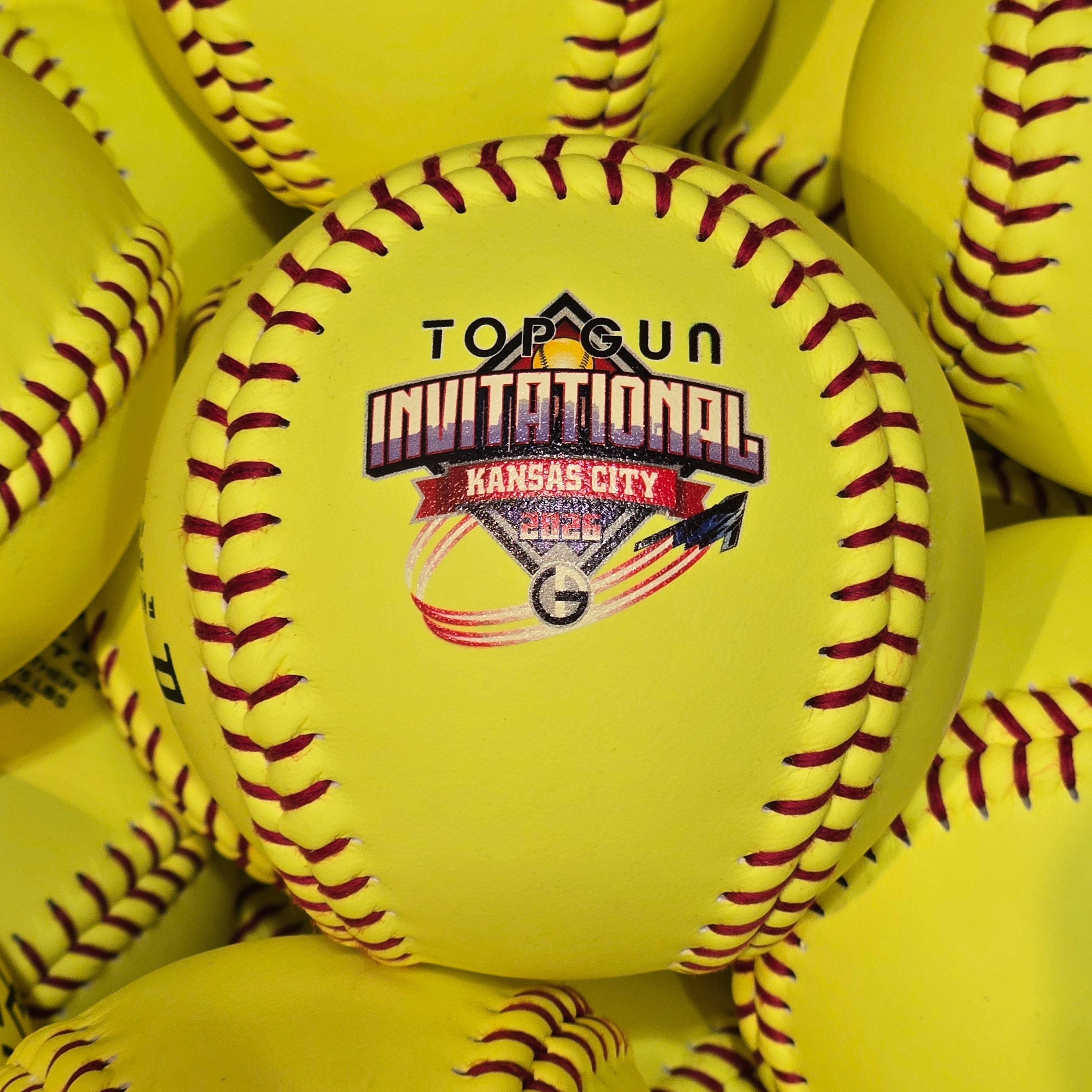 CUSTOM LOGO PWR 11" Leather Poly-Core Softball - .375 LBS .47 COR (DOZEN)