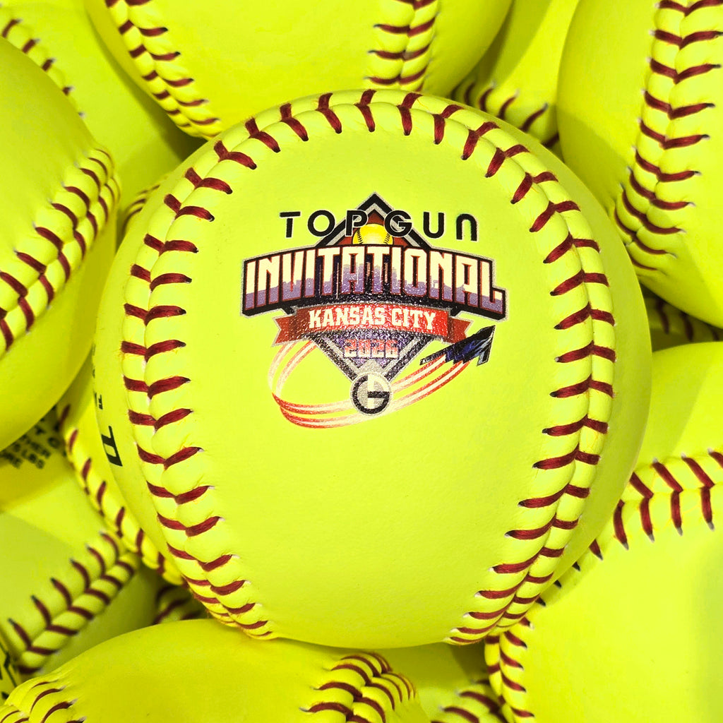 CUSTOM LOGO PWR 12" Leather Poly-Core Softball - .375 LBS .47 COR (SINGLE)