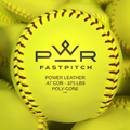 PWR 12" Leather Poly-Core Softball - .375 LBS .47 COR (DOZEN)